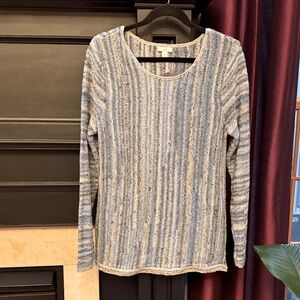 J. JILL Blue and Gray Knit Sweater sz S